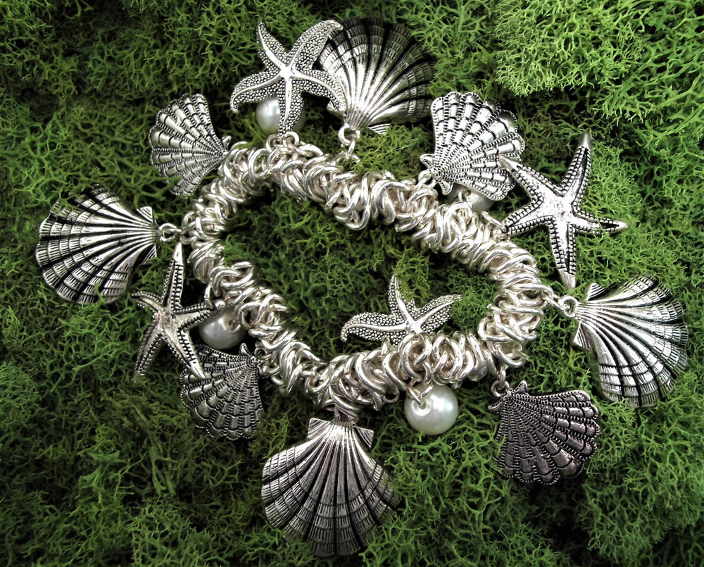 Seashells and star fish bracelet
